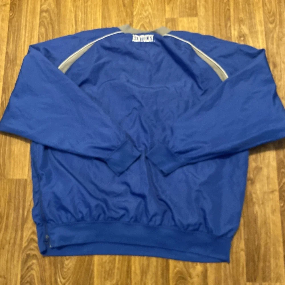 Vintage Kentucky Wildcats Pullover Windbreaker Jacket Adult 2XL Blue Long Sleeve